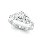 Load image into Gallery viewer, Designer 30-Pointer Platinum Solitaire Ring with Diamonds JL PT 982   Jewelove.US

