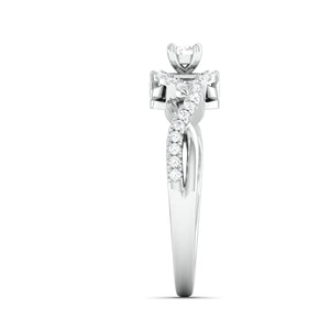 Designer 0.25 cts. Solitaire Platinum Ring with Diamond Accents JL PT 975   Jewelove.US