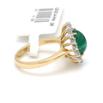 Load image into Gallery viewer, Designer Emerald Gold Ring with Rose Cut Diamonds for Women JL AU 22RG0144-RMA
