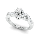 Load image into Gallery viewer, Designer 0.25 cts. Solitaire Platinum Ring with Diamond Accents JL PT 975  VVS-GH Jewelove.US
