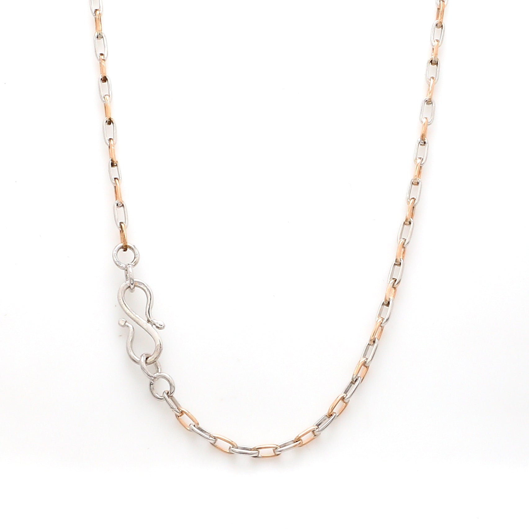 Platinum + Rose Gold Chain for Men JL PT CH 1041   Jewelove.US