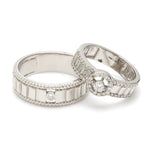 Load and play video in Gallery viewer, Designer Platinum Love Bands JL PT 927
