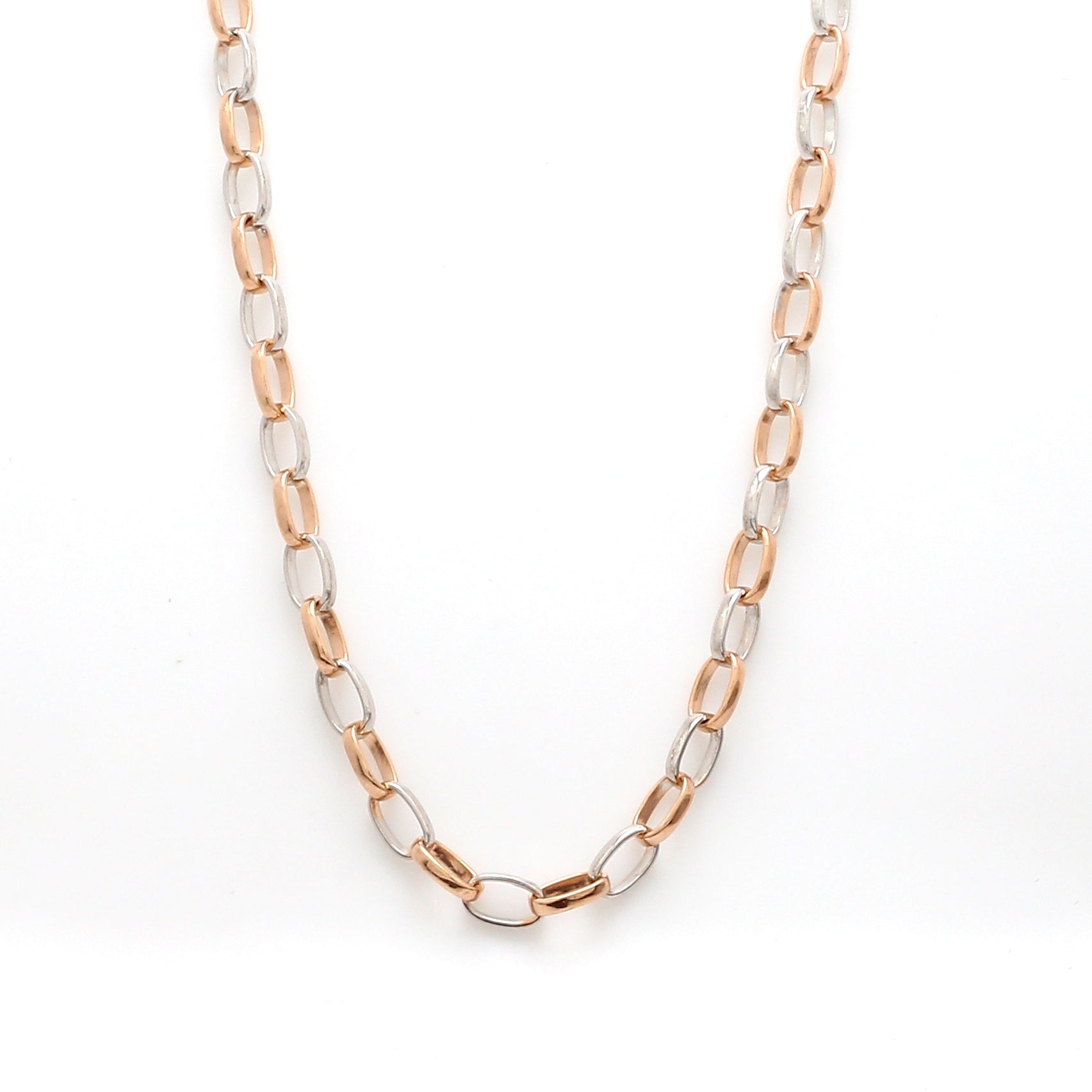 Platinum + Rose Gold Chain for Men JL PT CH 1042   Jewelove.US