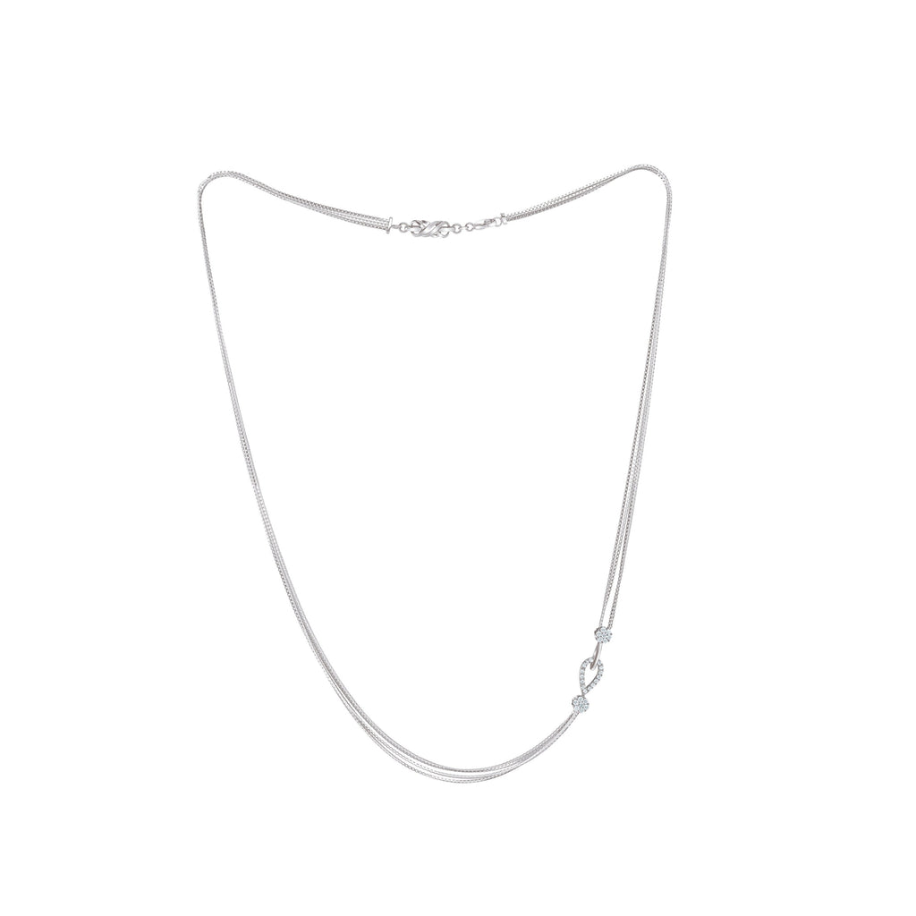 Platinum Chain with Small Diamond Brooch for Women JL PT CH 993   Jewelove.US