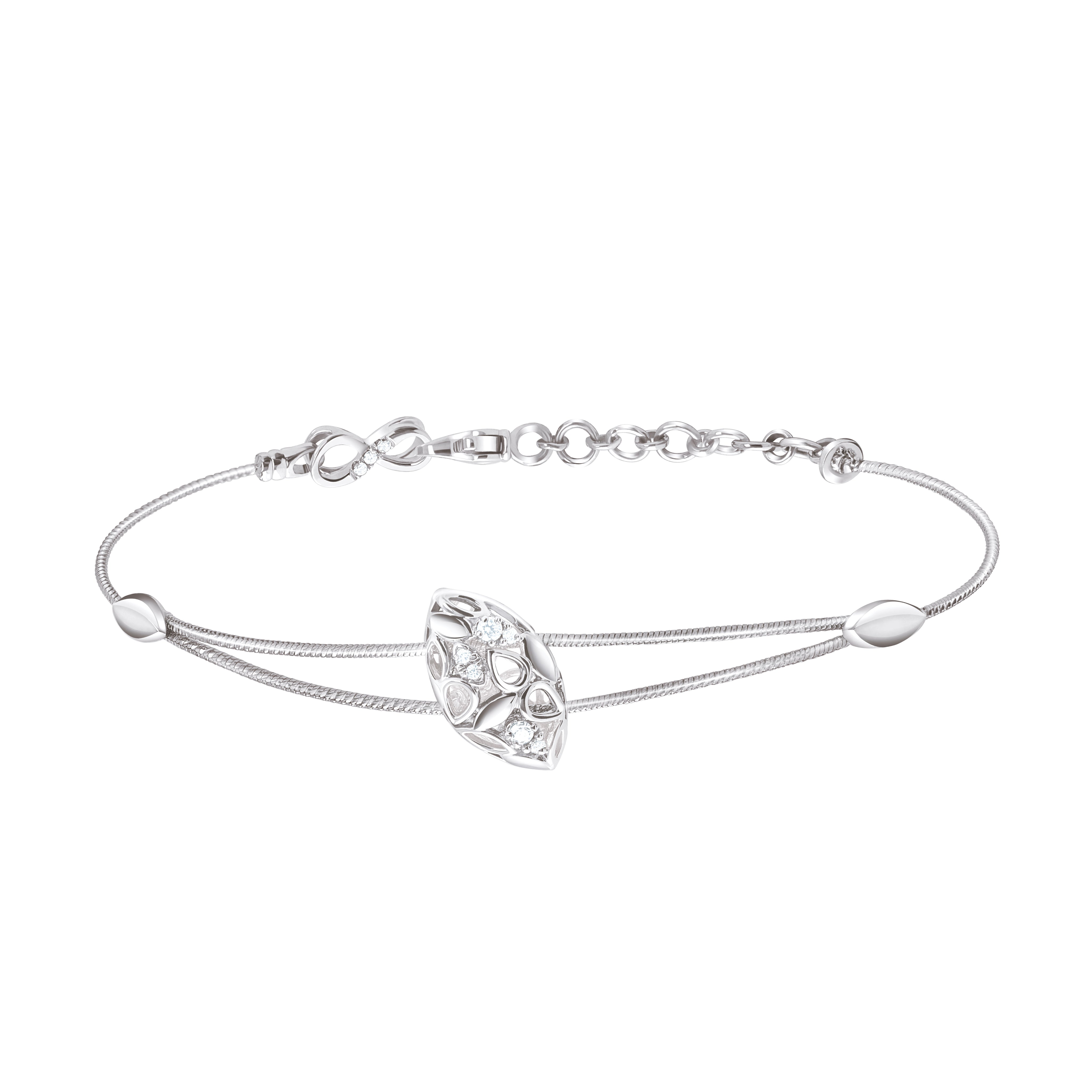 Platinum Evara Diamond Bracelet for Women JL PTB 799   Jewelove.US