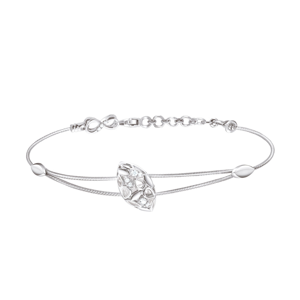 Platinum Evara Diamond Bracelet for Women JL PTB 799   Jewelove.US