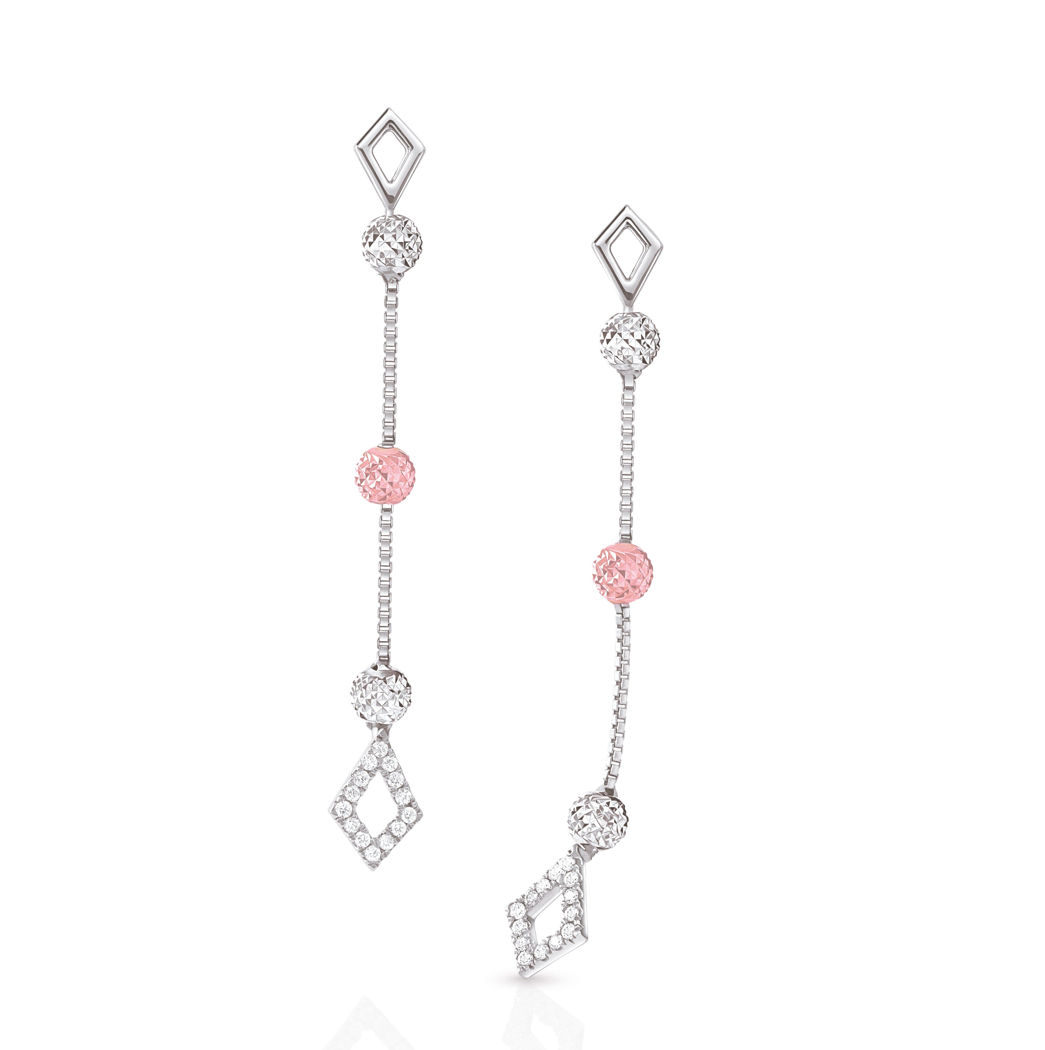 Platinum Evara | Rose Gold Earrings with Diamonds for Women JL PT E 252  VVS-GH Jewelove.US