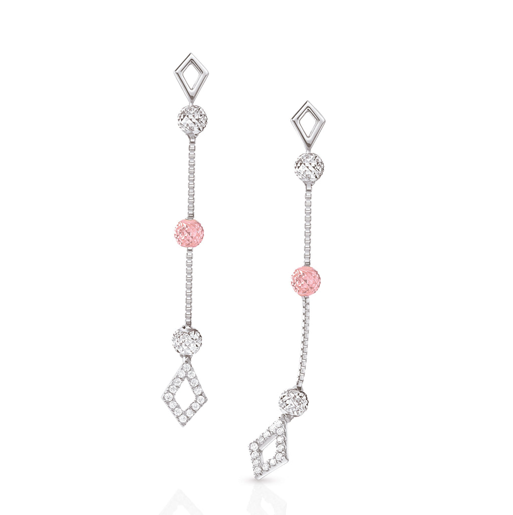Platinum Evara | Rose Gold Earrings with Diamonds for Women JL PT E 252  VVS-GH Jewelove.US