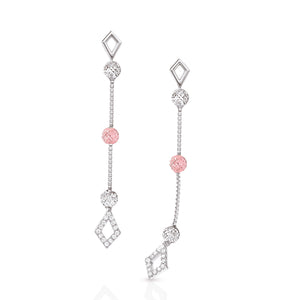 Platinum & Rose Gold Necklace with Diamonds for Women JL PT N 181  Earrings-only Jewelove.US