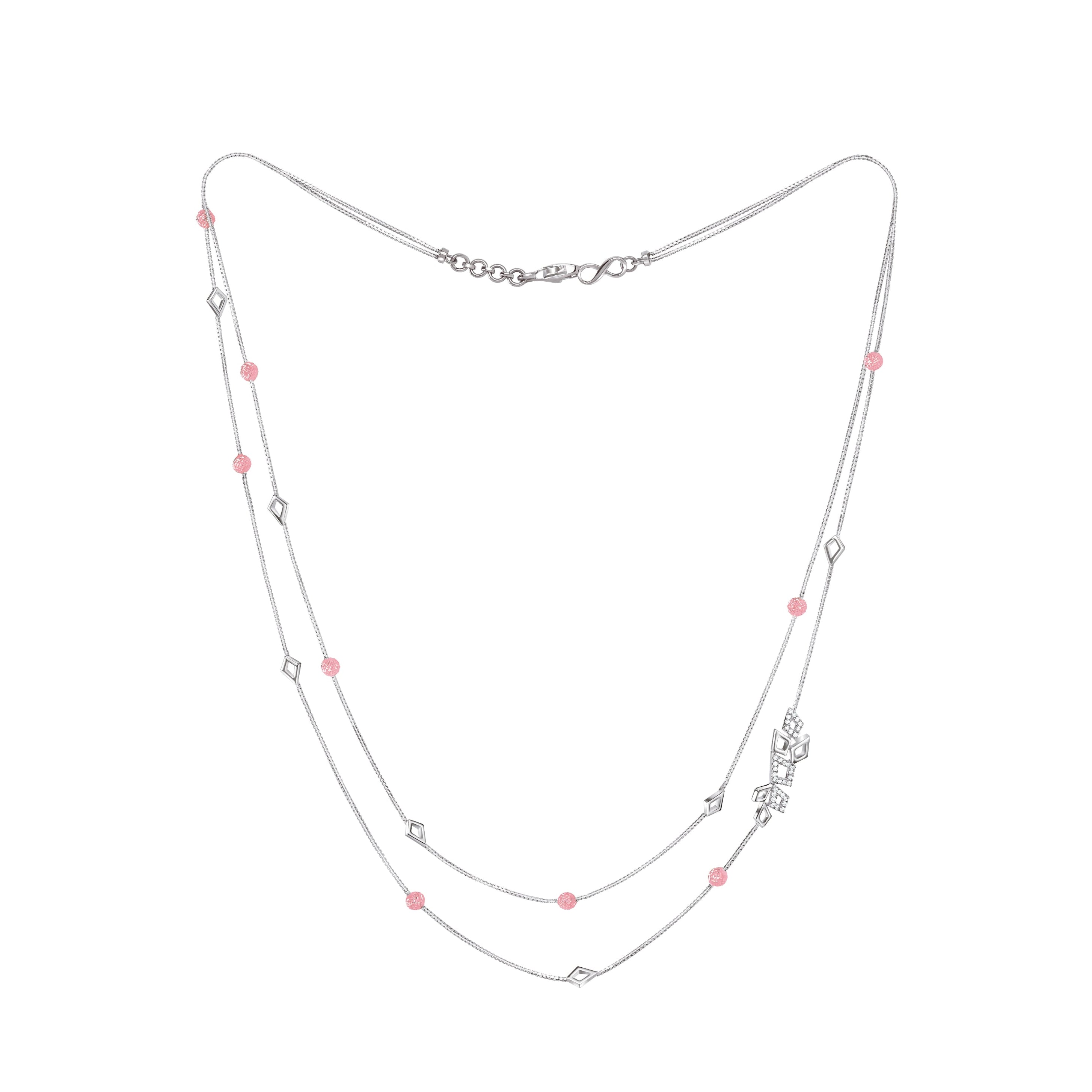Platinum & Rose Gold Necklace with Diamonds for Women JL PT N 181  Chain-only Jewelove.US