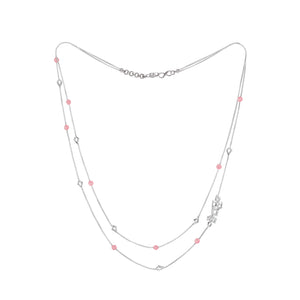 Platinum & Rose Gold Necklace with Diamonds for Women JL PT N 181  Chain-only Jewelove.US