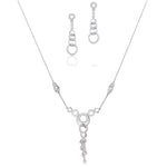 Load image into Gallery viewer, Platinum Evara Diamond Necklace &amp; Earrings Set JL PT N 180  Necklace-Set Jewelove.US
