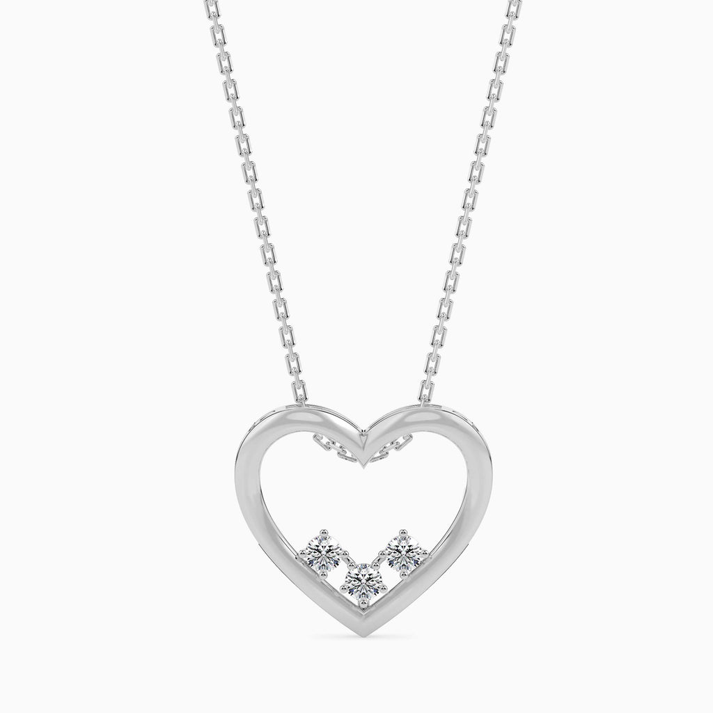Platinum Diamond Heart Pendant for Women JL PT P 18003  VVS-GH Jewelove.US
