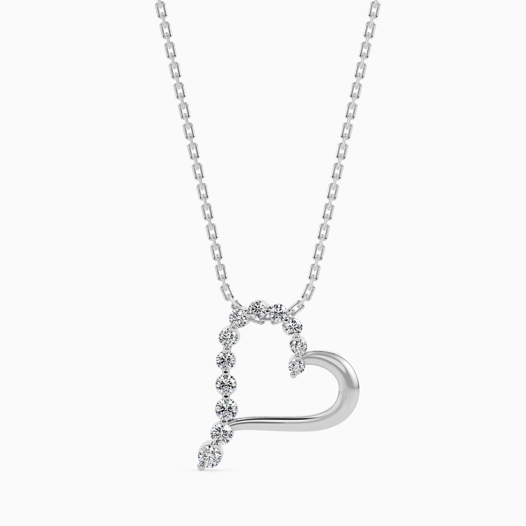 Platinum Diamond Heart Pendant for Women JL PT P 18004  VVS-GH Jewelove.US