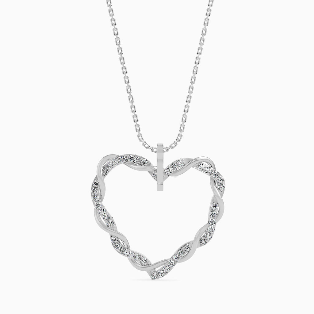 Platinum Diamond Heart Pendant for Women JL PT P 18006  VVS-GH Jewelove.US