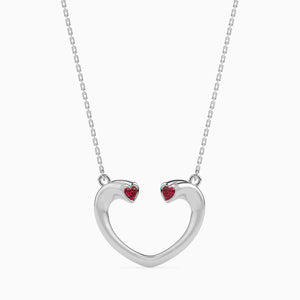 Platinum Heart Ruby Pendant for Women JL PT P 18009   Jewelove.US