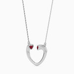 Load image into Gallery viewer, Platinum Heart Ruby Pendant for Women JL PT P 18009   Jewelove.US
