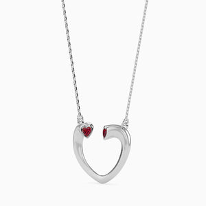 Platinum Heart Ruby Pendant for Women JL PT P 18009   Jewelove.US