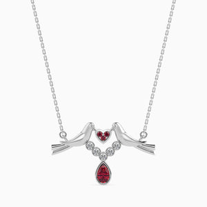 Designer Platinum Ruby Pendant with Diamond for Women JL PT P 18014  VVS-GH Jewelove.US