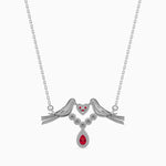 Load image into Gallery viewer, Designer Platinum Ruby Pendant with Diamond for Women JL PT P 18014   Jewelove.US
