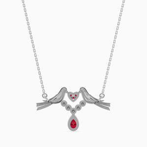 Designer Platinum Ruby Pendant with Diamond for Women JL PT P 18014   Jewelove.US