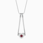 Load image into Gallery viewer, Platinum  Ruby Heart Pendant with Diamond for Women JL PT P 18016  VVS-GH Jewelove.US
