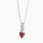 Load image into Gallery viewer, Platinum Ruby Heart Pendant for Women JL PT P 18021   Jewelove.US
