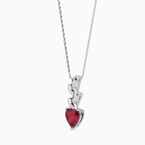 Platinum Ruby Heart Pendant for Women JL PT P 18021   Jewelove.US