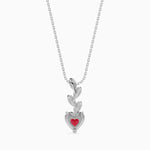 Load image into Gallery viewer, Platinum Ruby Heart Pendant for Women JL PT P 18021   Jewelove.US
