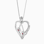 Load image into Gallery viewer, Platinum Ruby Heart Pendant with Diamond for Women JL PT P 18022   Jewelove.US
