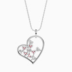 Load image into Gallery viewer, Platinum Ruby Heart Pendant with Diamond for Women JL PT P 18023   Jewelove.US
