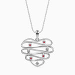 Load image into Gallery viewer, Designer Platinum Ruby Heart Pendant with Diamond for Women JL PT P 18025   Jewelove.US
