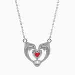 Load image into Gallery viewer, Platinum Ruby Heart Pendant with Diamond for Women JL PT P 18028   Jewelove.US
