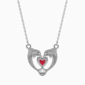 Platinum Ruby Heart Pendant with Diamond for Women JL PT P 18028   Jewelove.US