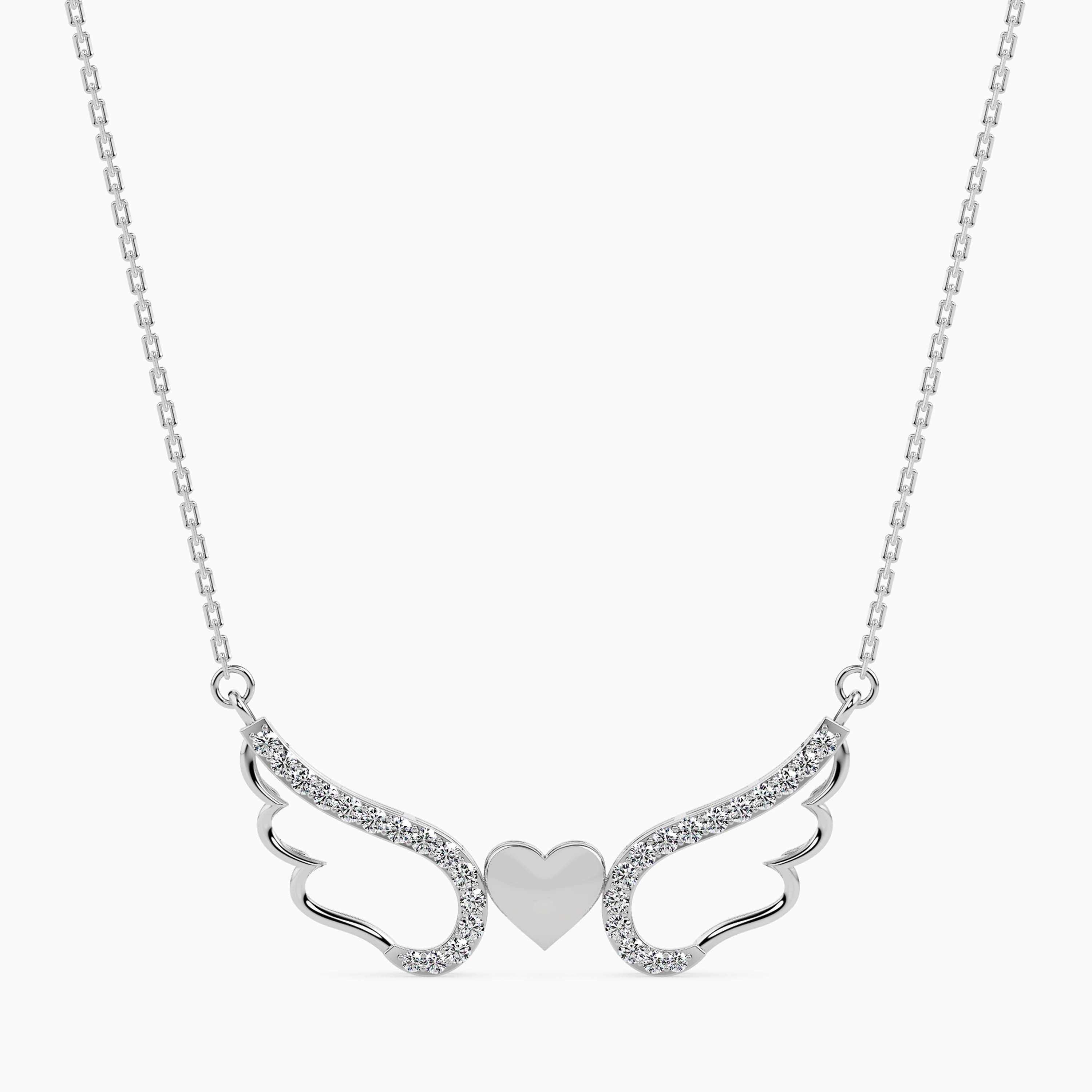 Beautiful Platinum Diamonds Heart Wings Pendant for Women JL PT P 18030  VVS-GH Jewelove.US