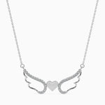 Load image into Gallery viewer, Beautiful Platinum Diamonds Heart Wings Pendant for Women JL PT P 18030  VVS-GH Jewelove.US
