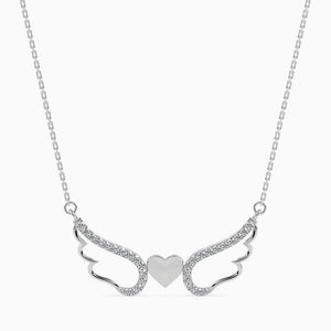Beautiful Platinum Diamonds Heart Wings Pendant for Women JL PT P 18030  VVS-GH Jewelove.US