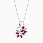Load image into Gallery viewer, Platinum Marquise Ruby Pendant with Diamond for Women JL PT P 18031  Women-s-Band-only-VVS-GH Jewelove.US
