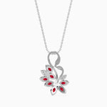 Load image into Gallery viewer, Platinum Marquise Ruby Pendant with Diamond for Women JL PT P 18031   Jewelove.US
