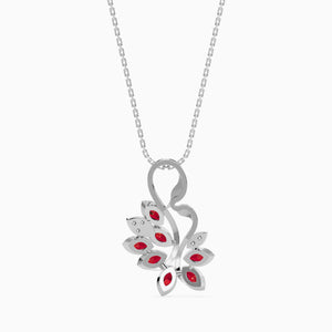 Platinum Marquise Ruby Pendant with Diamond for Women JL PT P 18031   Jewelove.US