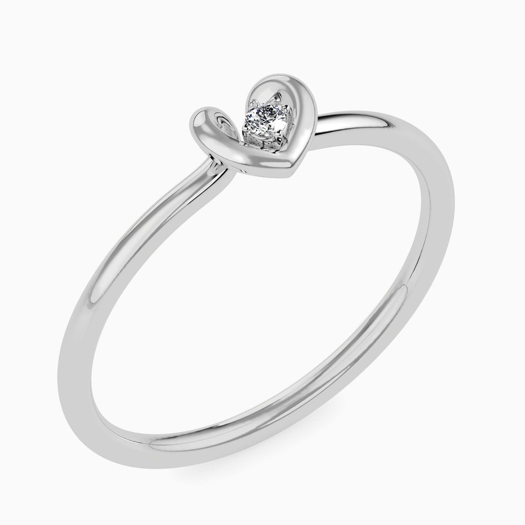 Beautiful Platinum Diamond Heart Ring JL PT 18033  VVS-GH Jewelove.US