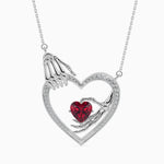 Load image into Gallery viewer, Platinum Ruby Heart Pendant with Diamond for Women JL PT P 18038  VVS-GH Jewelove.US
