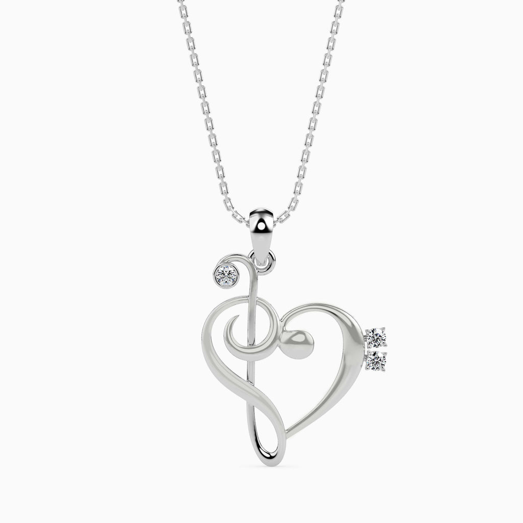Platinum Diamonds Heart Pendant for Women JL PT P 18040  VVS-GH Jewelove.US