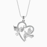 Load image into Gallery viewer, Platinum Diamonds Heart Pendant for Women JL PT P 18041  VVS-GH Jewelove.US
