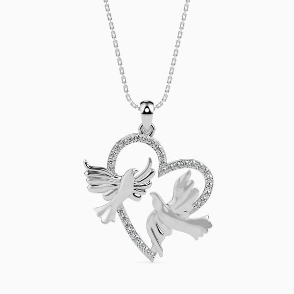 Jewelove Platinum Diamonds Heart Pendant for Women JL PT P 18047 VVS GH