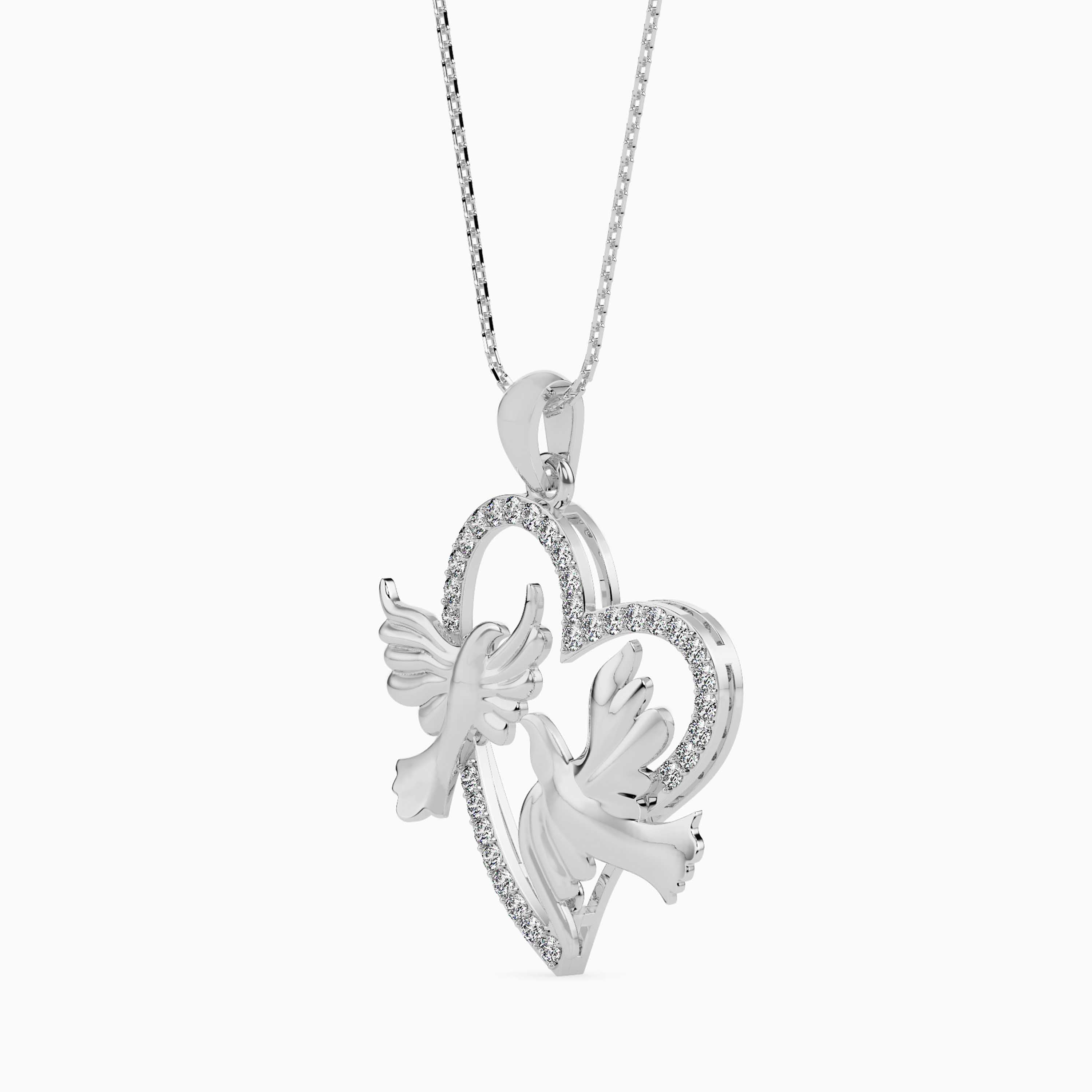 Platinum Diamonds Heart Pendant for Women JL PT P 18041   Jewelove.US