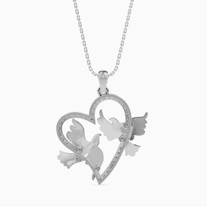 Platinum Diamonds Heart Pendant for Women JL PT P 18041   Jewelove.US