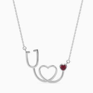 Platinum Ruby Heart Pendant for Women JL PT P 18044   Jewelove.US