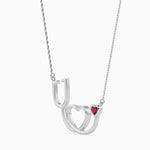 Load image into Gallery viewer, Platinum Ruby Heart Pendant for Women JL PT P 18044   Jewelove.US
