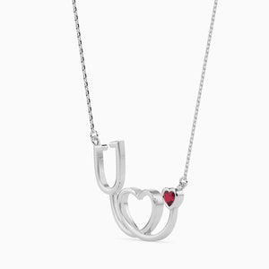 Platinum Ruby Heart Pendant for Women JL PT P 18044   Jewelove.US